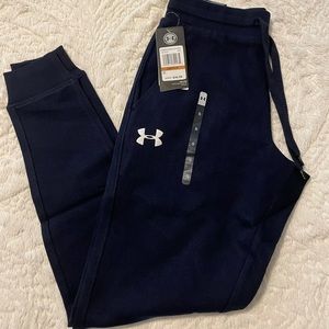 Under Armour Jogger Sweat Pants Size Small Navy Blue